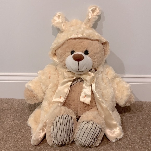 Bunny Dress Coat Baby 9–12 Mo soft fuzzy sweater satin-like Easter Spring dressy - Picture 16 of 16